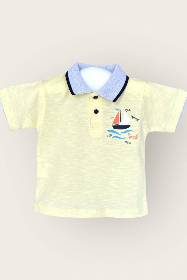 Baby Tops - Toptan Erkek Bebek Tişört 6-18M 2047-3551 - Brand: Algiy Mini - Women & Kids, Baby Clothes Wholesale - Globality Store