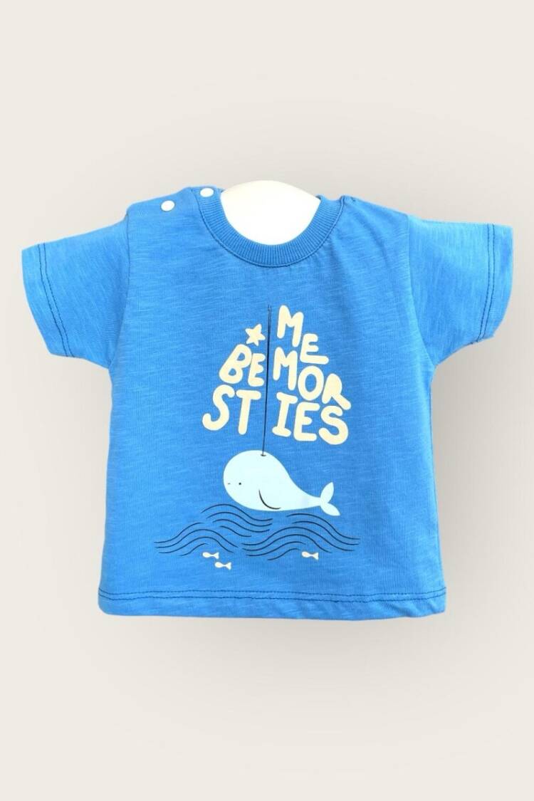 Baby Tops - Toptan Erkek Bebek Tişört 6-18M 2047-3552 - Brand: Algiy Mini - Women & Kids, Baby Clothes Wholesale - Globality Store