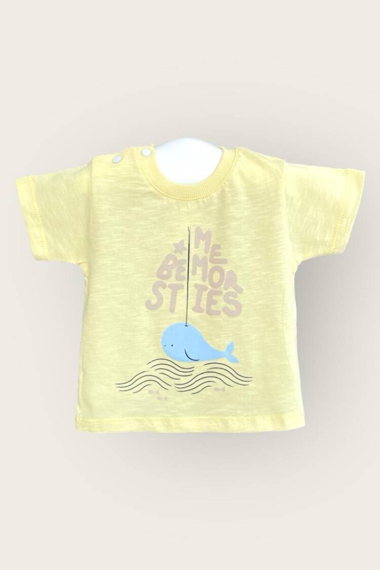 Baby Tops - Toptan Erkek Bebek Tişört 6-18M 2047-3552 - Brand: Algiy Mini - Women & Kids, Baby Clothes Wholesale - Globality Store