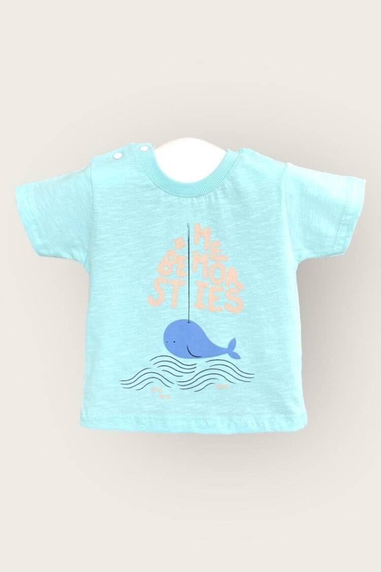 Baby Tops - Toptan Erkek Bebek Tişört 6-18M 2047-3552 - Brand: Algiy Mini - Women & Kids, Baby Clothes Wholesale - Globality Store