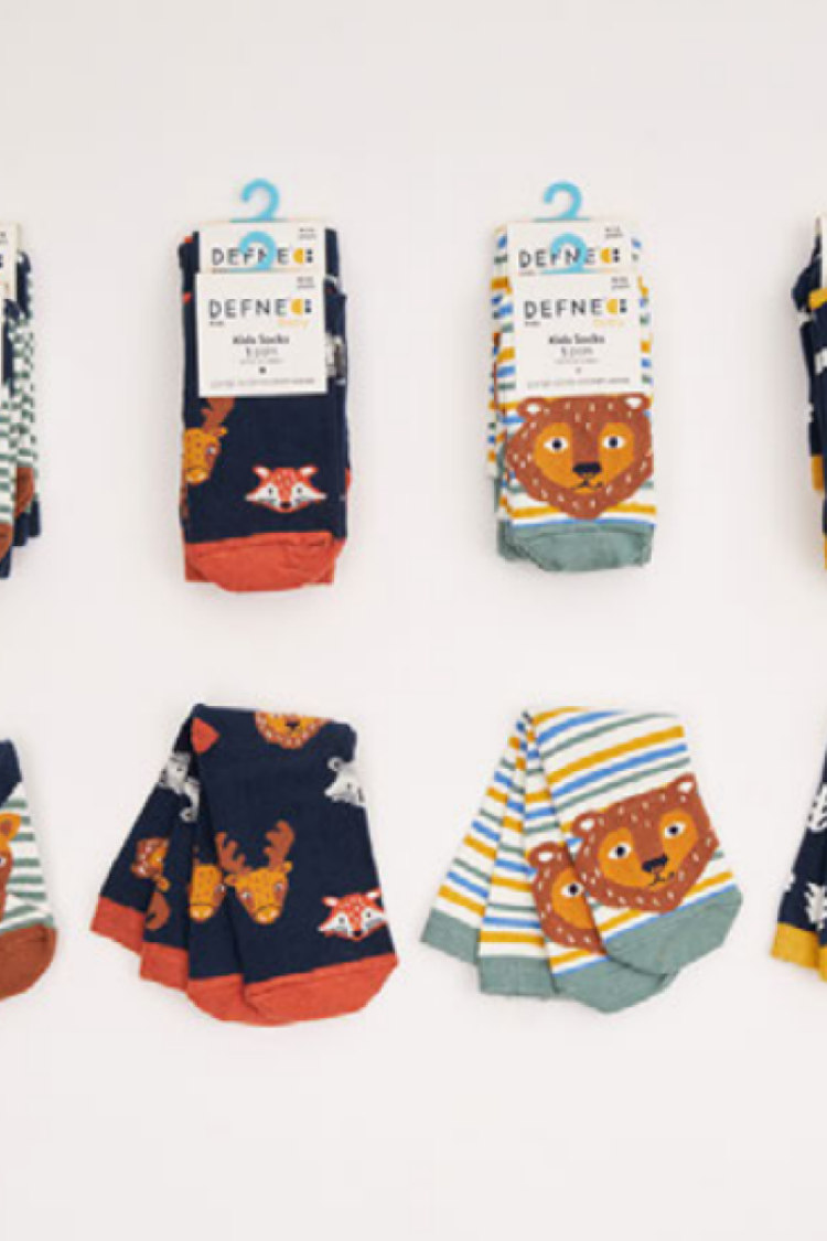 Boys' Underwear & Socks - Toptan Erkek Çocuk 12 Çift Soket Çorap 1064-DFN1Ç-E002-22(5-6) - Brand: Defne - Women & Kids, Baby Clothes Wholesale - Globality Store
