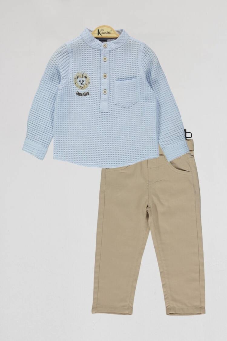 Boys' Sets - Toptan Erkek Çocuk 2'li Gömlek ve Pantolon Takım 2-5Y 1075-4055 - Brand: Kumru Bebe - Women & Kids, Baby Clothes Wholesale - Globality Store