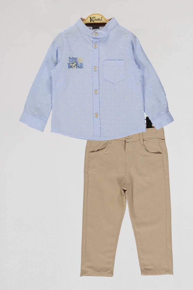 Boys' Sets - Toptan Erkek Çocuk 2'li Gömlek ve Pantolon Takım 2-5Y 1075-4071 - Brand: Kumru Bebe - Women & Kids, Baby Clothes Wholesale - Globality Store