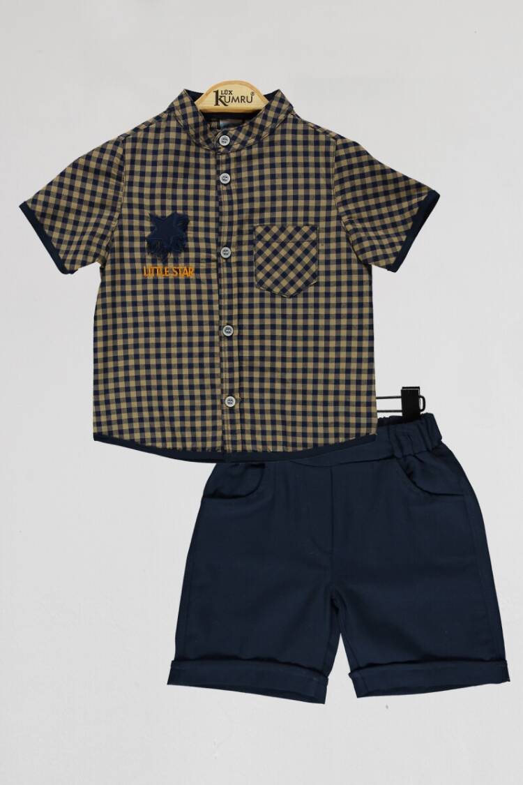 Boys' Sets - Toptan Erkek Çocuk 2'li Gömlek ve Şort Takım 2-5Y 1075-4036 - Brand: Kumru Bebe - Women & Kids, Baby Clothes Wholesale - Globality Store