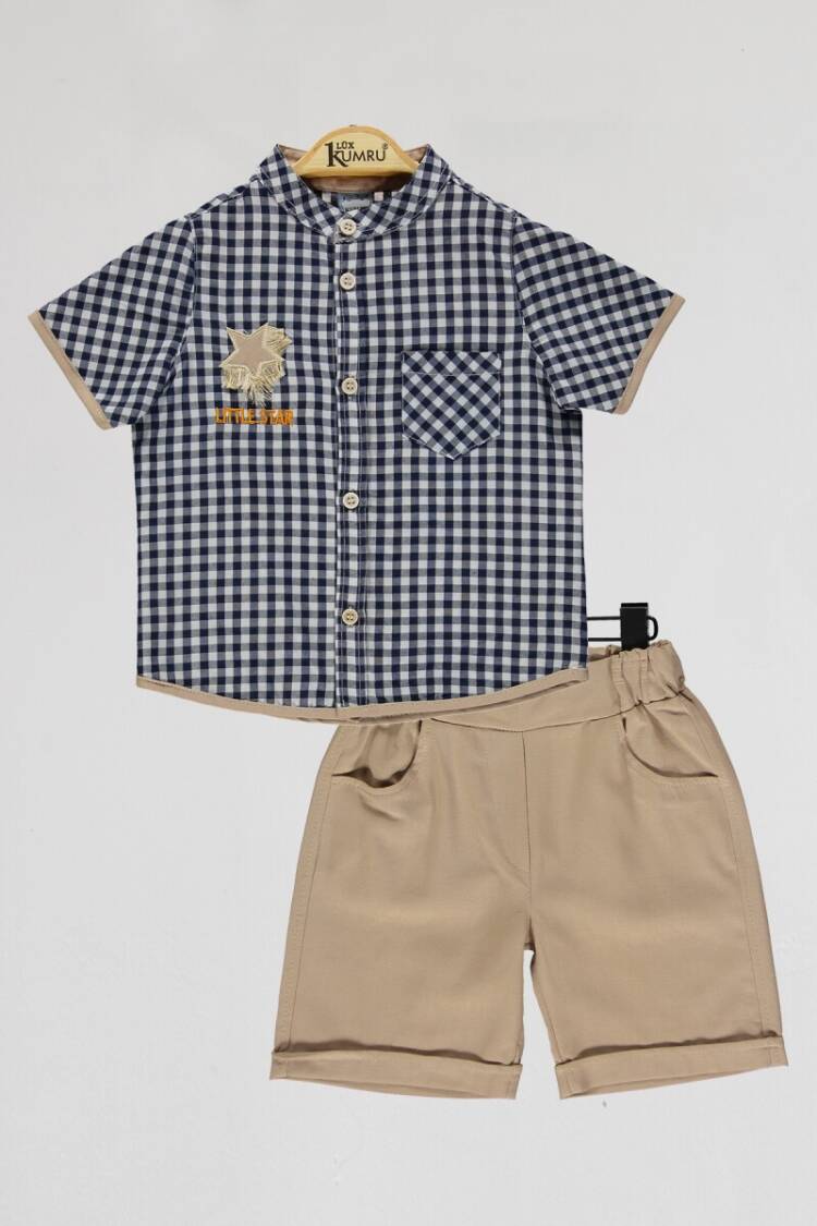Boys' Sets - Toptan Erkek Çocuk 2'li Gömlek ve Şort Takım 2-5Y 1075-4036 - Brand: Kumru Bebe - Women & Kids, Baby Clothes Wholesale - Globality Store