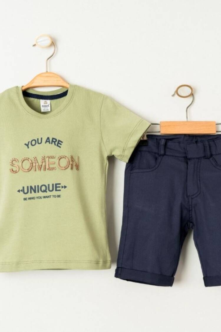 Boys' Sets - Toptan Erkek Çocuk 2'li Tişört ve Şort Takımı 1-4Y 2036-23400 - Brand: Cool Exclusive - Women & Kids, Baby Clothes Wholesale - Globality Store