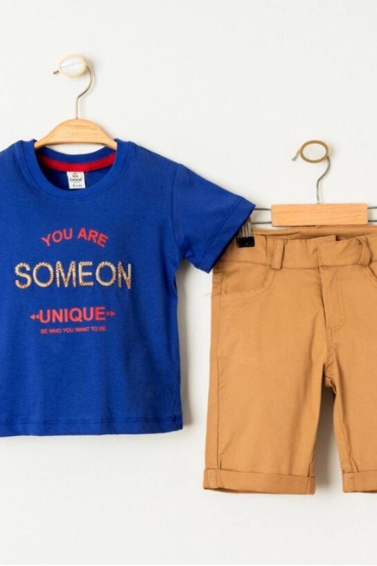 Boys' Sets - Toptan Erkek Çocuk 2'li Tişört ve Şort Takımı 1-4Y 2036-23400 - Brand: Cool Exclusive - Women & Kids, Baby Clothes Wholesale - Globality Store