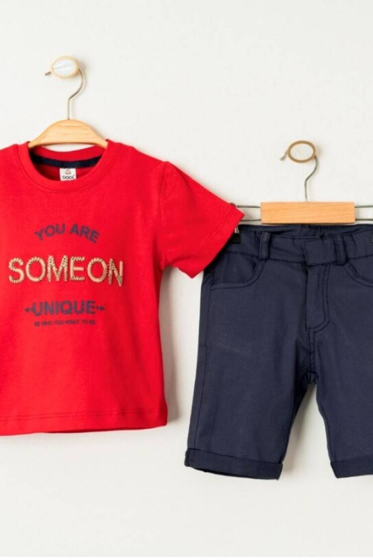 Boys' Sets - Toptan Erkek Çocuk 2'li Tişört ve Şort Takımı 5-8Y 2036-23401 - Brand: Cool Exclusive - Women & Kids, Baby Clothes Wholesale - Globality Store