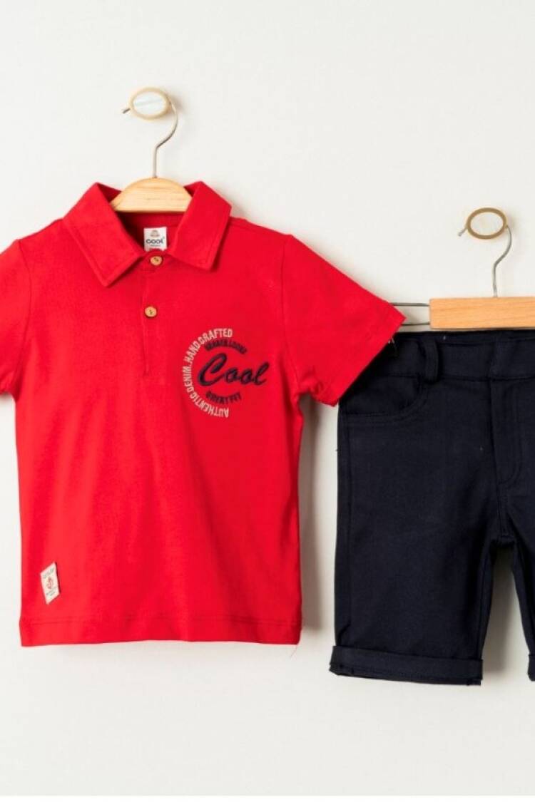 Boys' Sets - Toptan Erkek Çocuk 2'li Tişört ve Şort Takımı 5-8Y 2036-23407 - Brand: Cool Exclusive - Women & Kids, Baby Clothes Wholesale - Globality Store