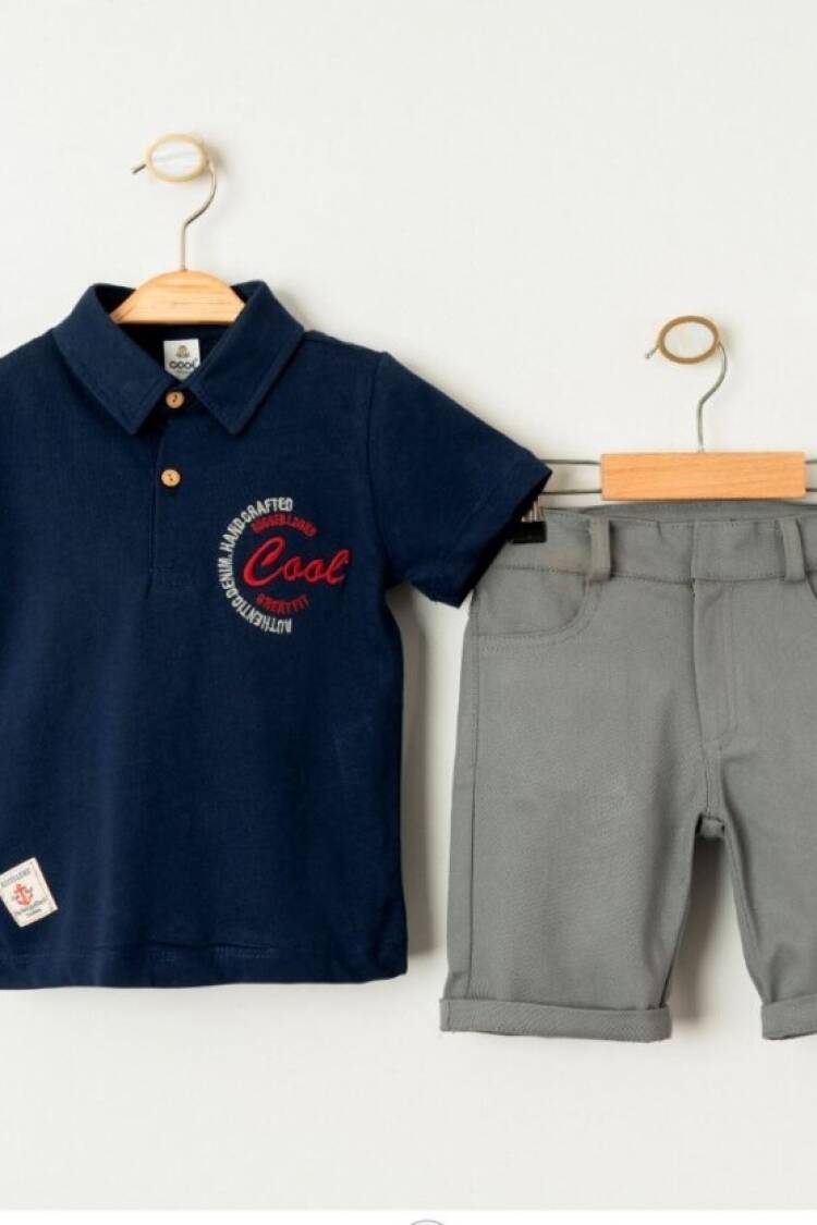 Boys' Sets - Toptan Erkek Çocuk 2'li Tişört ve Şort Takımı 5-8Y 2036-23407 - Brand: Cool Exclusive - Women & Kids, Baby Clothes Wholesale - Globality Store