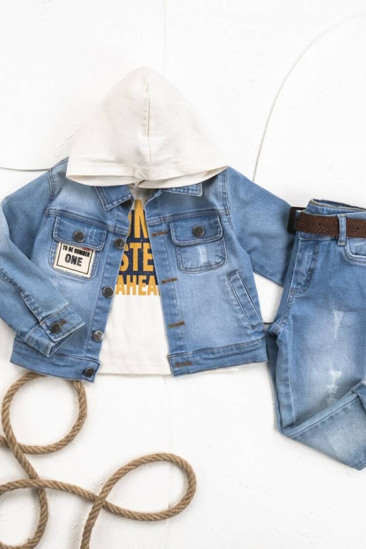 Boys' Sets - Toptan Erkek Çocuk 3' lü Ceket Badi Pantolon Takım 1-4Y 2036-22682 - Brand: Cool Exclusive - Women & Kids, Baby Clothes Wholesale - Globality Store