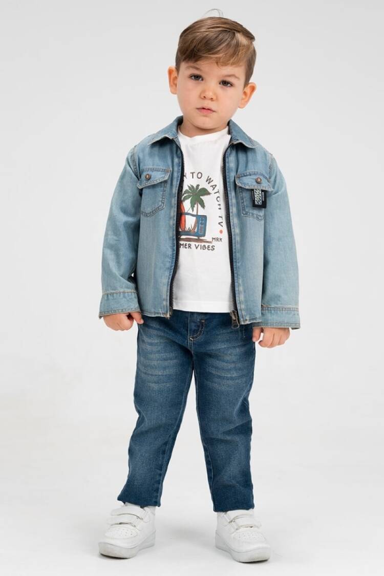 Boys' Sets - Toptan Erkek Çocuk 3' lü Gömlek Pantolon T-shirt Takım 1-4Y 2036-22622 - Brand: Cool Exclusive - Women & Kids, Baby Clothes Wholesale - Globality Store