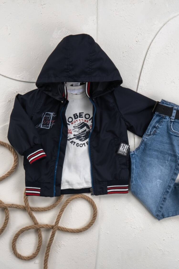 Boys' Sets - Toptan Erkek Çocuk 3' lü Yağmurluk Badi Pantolon Takım 1-4Y 2036-25097 - Brand: Cool Exclusive - Women & Kids, Baby Clothes Wholesale - Globality Store
