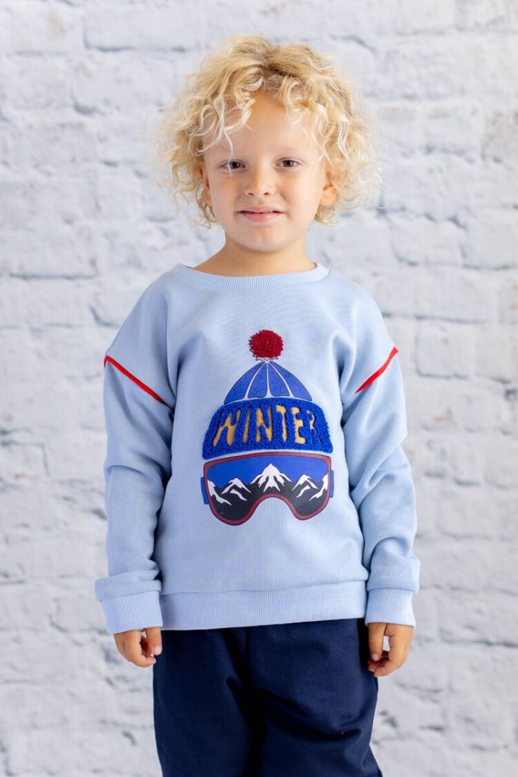 Boys' Tops - Toptan Erkek Çocuk Baskı Nakış Detaylı Sweatshirt 1-12Y 1070-252Z3EZC65 - Brand: Zeyland - Women & Kids, Baby Clothes Wholesale - Globality Store