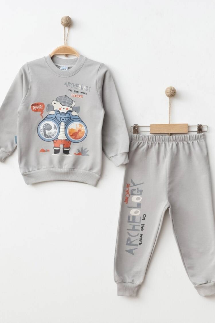 Boys' Sets - Toptan Erkek Çocuk Baskılı 2'li Eşofman Takımı 2-4Y 2017-2372 - Brand: Hoppidik - Women & Kids, Baby Clothes Wholesale - Globality Store