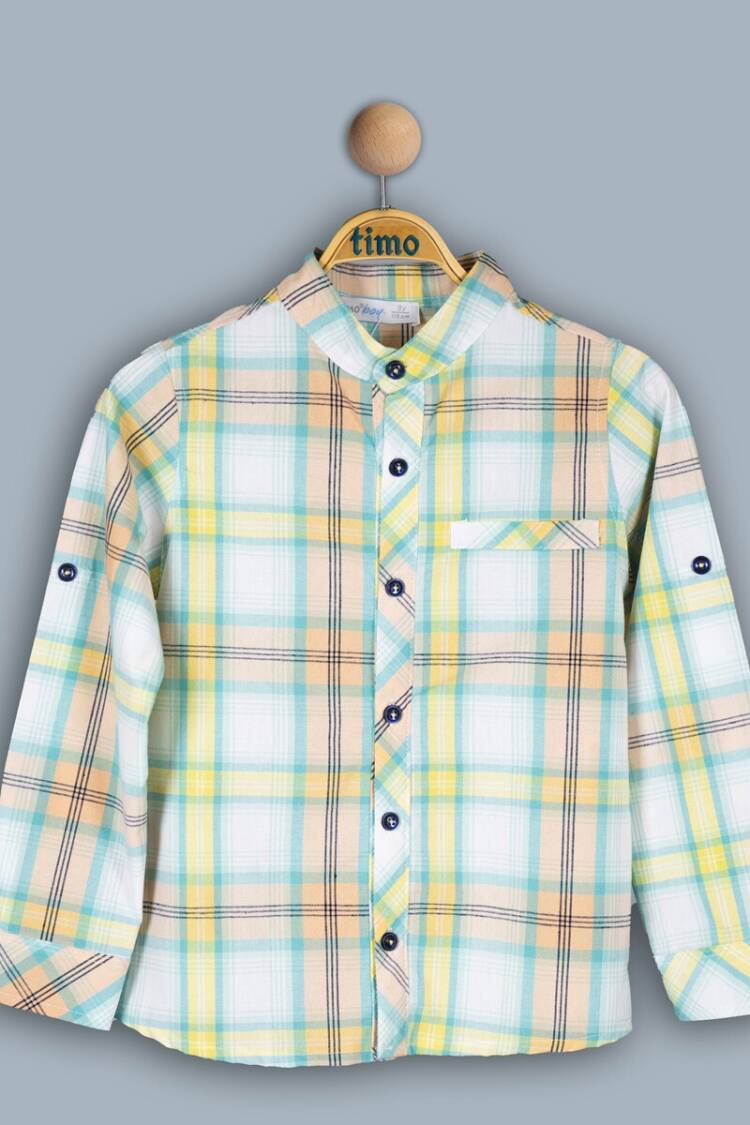 Boy's Shirt - Toptan Erkek Çocuk Ekoseli Hakim Yaka Gömlek 10-13Y 1018-TE4DÜ202243754 - Brand: Timo - Women & Kids, Baby Clothes Wholesale - Globality Store