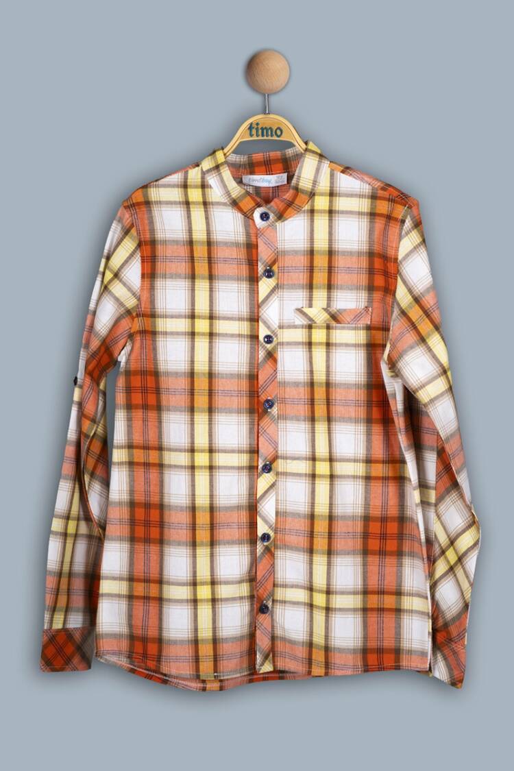 Boy's Shirt - Toptan Erkek Çocuk Ekoseli Hakim Yaka Gömlek 10-13Y 1018-TE4DÜ202243754 - Brand: Timo - Women & Kids, Baby Clothes Wholesale - Globality Store