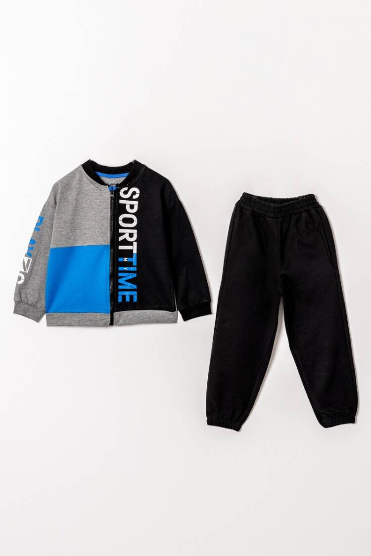 Boys' Sets - Toptan Erkek Çocuk Fermuarlı Eşofman Takımı 6-9Y 1099-0920 - Brand: Tuffy - Women & Kids, Baby Clothes Wholesale - Globality Store