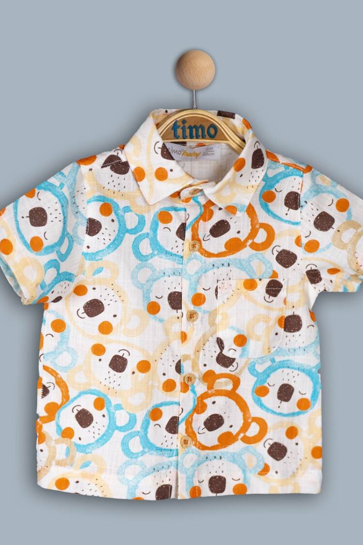 Boy's Shirt - Toptan Erkek Çocuk Gömlek 2-5Y 1018-TE4DÜ042243062 - Brand: Timo - Women & Kids, Baby Clothes Wholesale - Globality Store