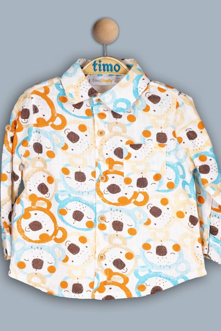 Boy's Shirt - Toptan Erkek Çocuk Koala Gömlek 2-5Y 1018-TE4DÜ042243042 - Brand: Timo - Women & Kids, Baby Clothes Wholesale - Globality Store