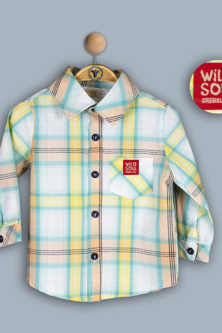 Boy's Shirt - Toptan Erkek Çocuk Müslin Nervürlü Ekose Gömlek 2-5Y 1018-TE4DÜ202242472 - Brand: Timo - Women & Kids, Baby Clothes Wholesale - Globality Store