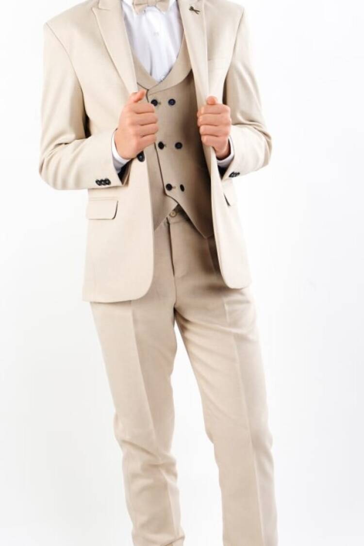 Boy's Suit - Toptan Erkek Çocuk Takım Elbise Ceket Yelek Gömlek Pantolon ve Papyon 9-12Y 1036-5736 - Brand: Terry - Women & Kids, Baby Clothes Wholesale - Globality Store