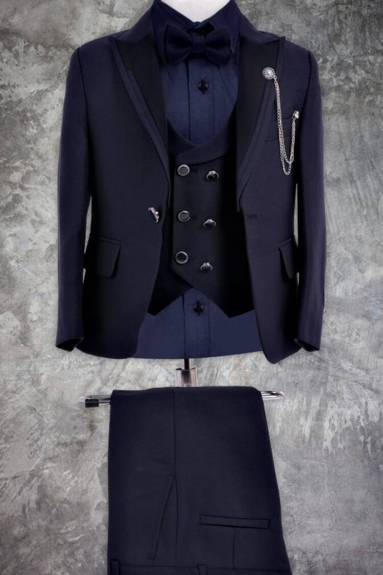 Boy's Suit - Toptan Erkek Çocuk Tam Takım Elbise 11-14Y 1037-5838 - Brand: Messy - Women & Kids, Baby Clothes Wholesale - Globality Store
