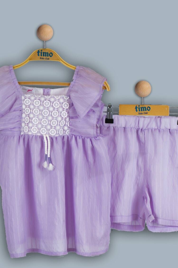 Baby Dress - Toptan Kız Bebek 2'li Elbise ve Şort Takımı 6-24M 1018-TK4DT202242211 - Brand: Timo - Women & Kids, Baby Clothes Wholesale - Globality Store