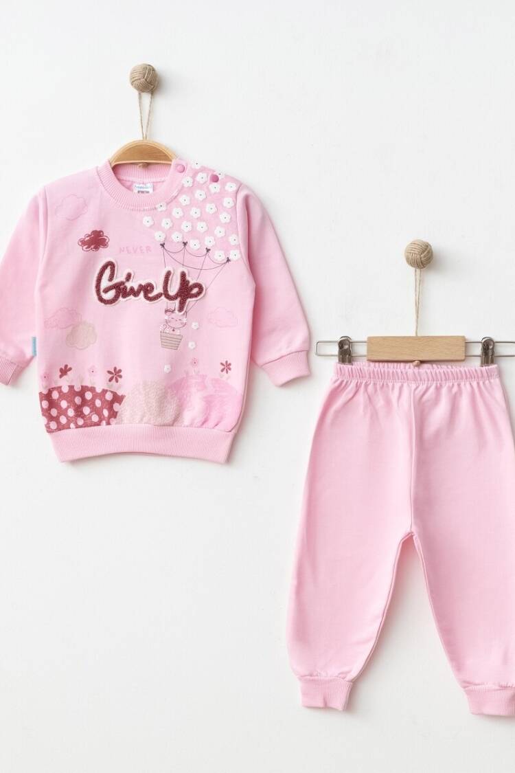 Baby Sets - Toptan Kız Bebek 2'li Eşofman Takımı 9-18M 2017-2369 - Brand: Hoppidik - Women & Kids, Baby Clothes Wholesale - Globality Store