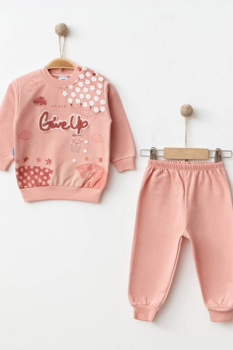 Baby Sets - Toptan Kız Bebek 2'li Eşofman Takımı 9-18M 2017-2369 - Brand: Hoppidik - Women & Kids, Baby Clothes Wholesale - Globality Store