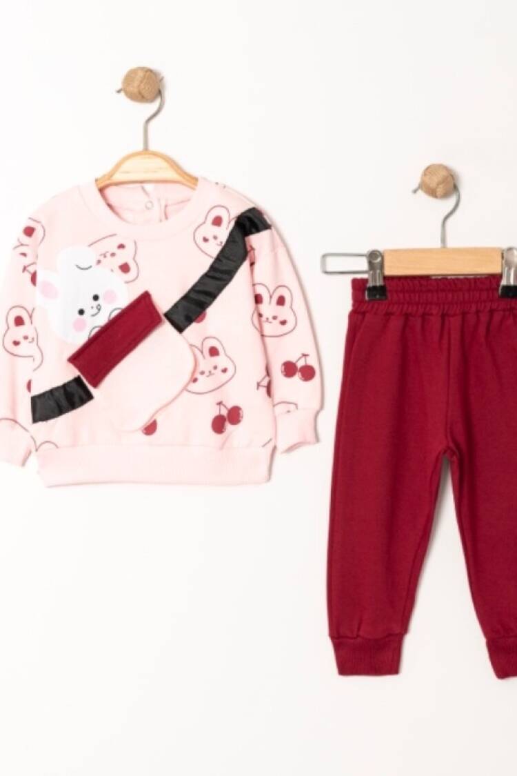 Baby Sets - Toptan Kız Bebek 2'li Eşofman Takımı 9-24M 2013-9200 - Brand: Tofigo - Women & Kids, Baby Clothes Wholesale - Globality Store