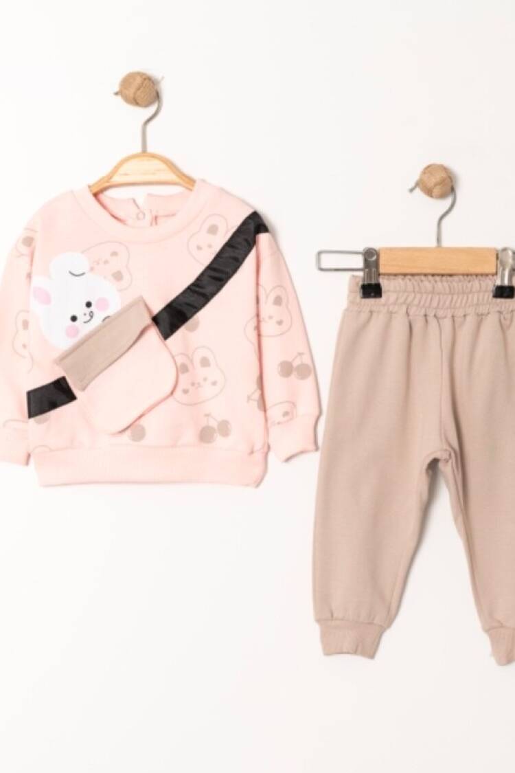 Baby Sets - Toptan Kız Bebek 2'li Eşofman Takımı 9-24M 2013-9200 - Brand: Tofigo - Women & Kids, Baby Clothes Wholesale - Globality Store