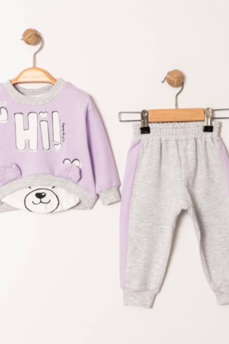 Baby Sets - Toptan Kız Bebek 2'li Eşofman Takımı 9-24M 2013-9201 - Brand: Tofigo - Women & Kids, Baby Clothes Wholesale - Globality Store