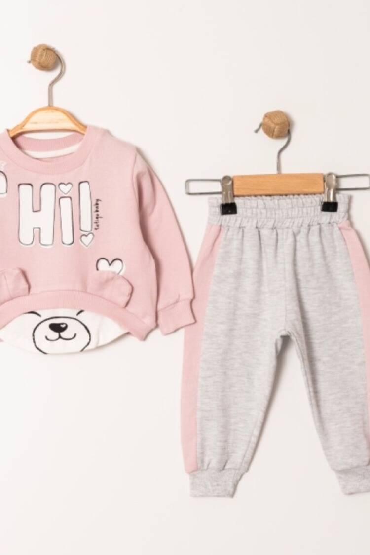 Baby Sets - Toptan Kız Bebek 2'li Eşofman Takımı 9-24M 2013-9201 - Brand: Tofigo - Women & Kids, Baby Clothes Wholesale - Globality Store