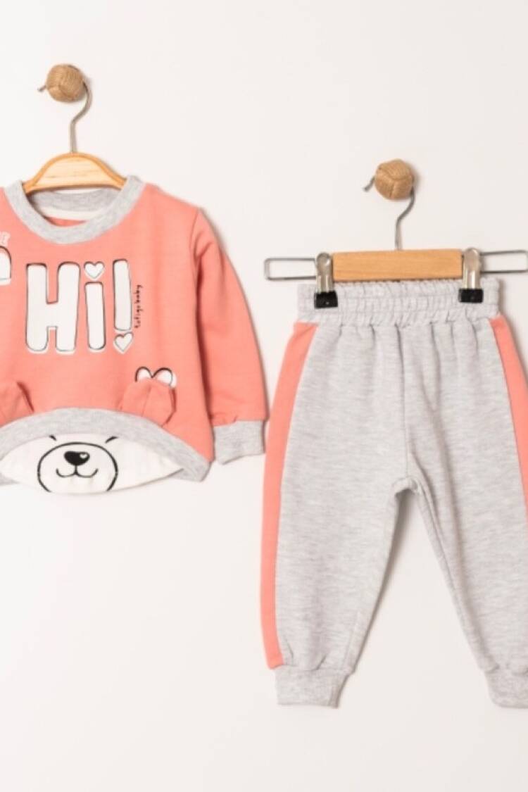 Baby Sets - Toptan Kız Bebek 2'li Eşofman Takımı 9-24M 2013-9201 - Brand: Tofigo - Women & Kids, Baby Clothes Wholesale - Globality Store