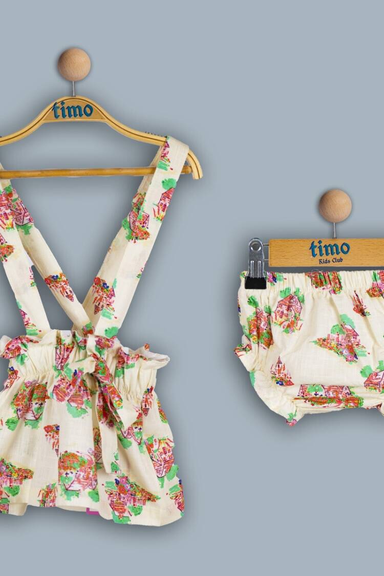 Baby Sets - Toptan Kız Bebek 2'li Etek ve Külot Takım 6-24M 1018-TK4DT202242221 - Brand: Timo - Women & Kids, Baby Clothes Wholesale - Globality Store