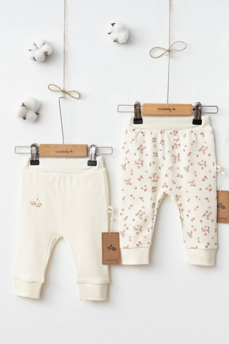 Baby Bottom Clothing - Toptan Kız Bebek 2'li Pantolon Takım 3-9M 1043-4961 - Brand: Ciccimbaby - Women & Kids, Baby Clothes Wholesale - Globality Store
