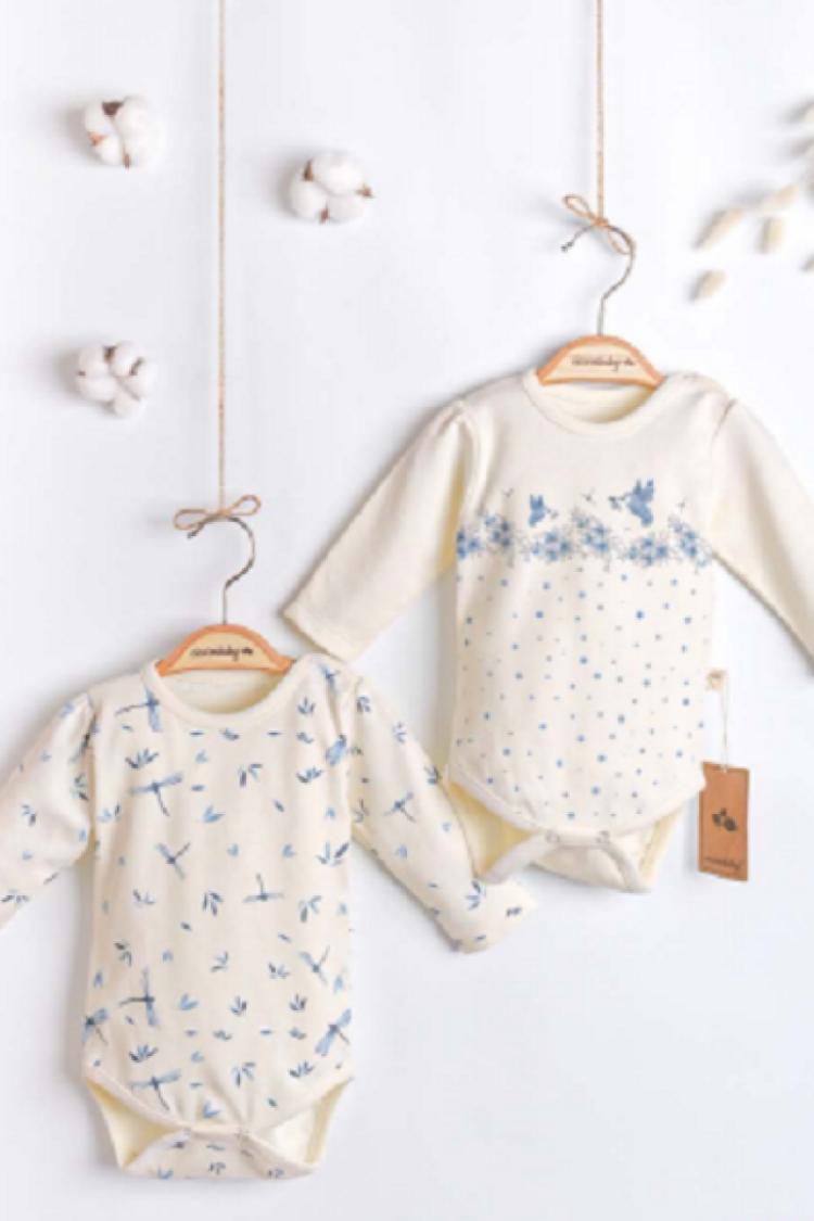 Newborn - Toptan Kız Bebek 2'li Zıbın Takım 3-9M 1043-4938 - Brand: Ciccimbaby - Women & Kids, Baby Clothes Wholesale - Globality Store