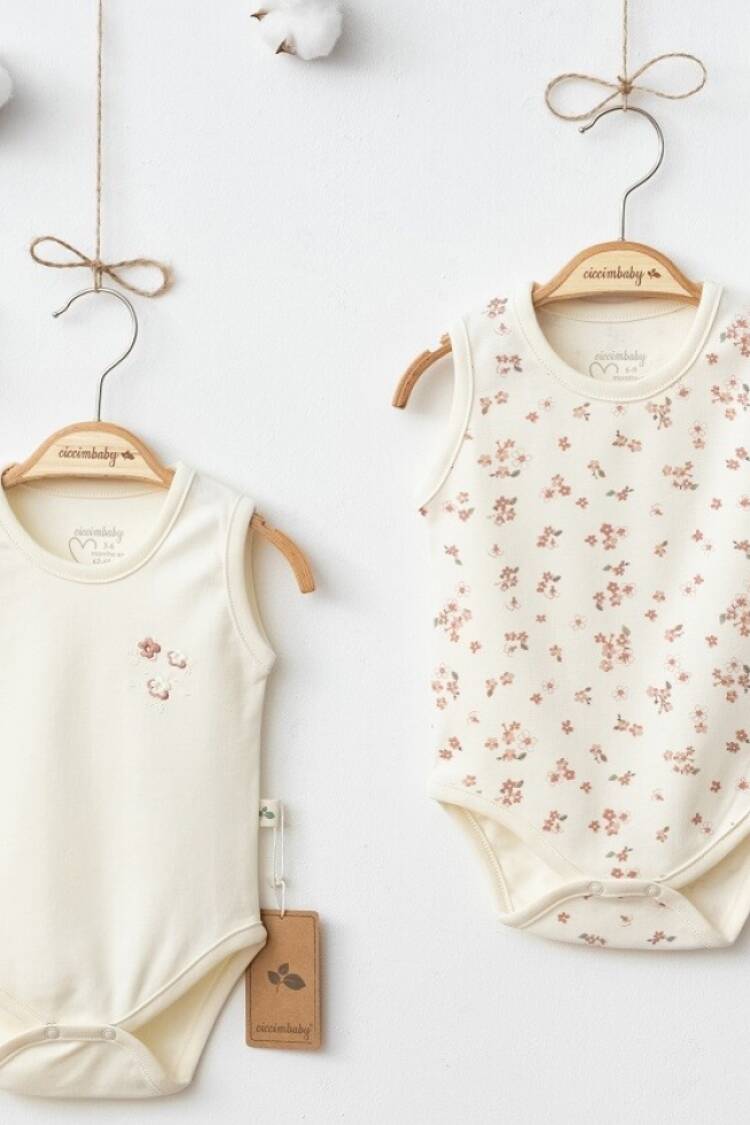 Newborn - Toptan Kız Bebek 2'li Zıbın Takım 3-9M 1043-4966 - Brand: Ciccimbaby - Women & Kids, Baby Clothes Wholesale - Globality Store