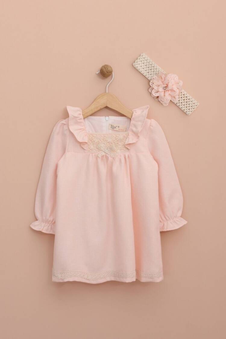 Baby Dress - Toptan Kız Bebek Bandanalı Elbise 6-18M 1049-6533 - Brand: Lilax - Women & Kids, Baby Clothes Wholesale - Globality Store