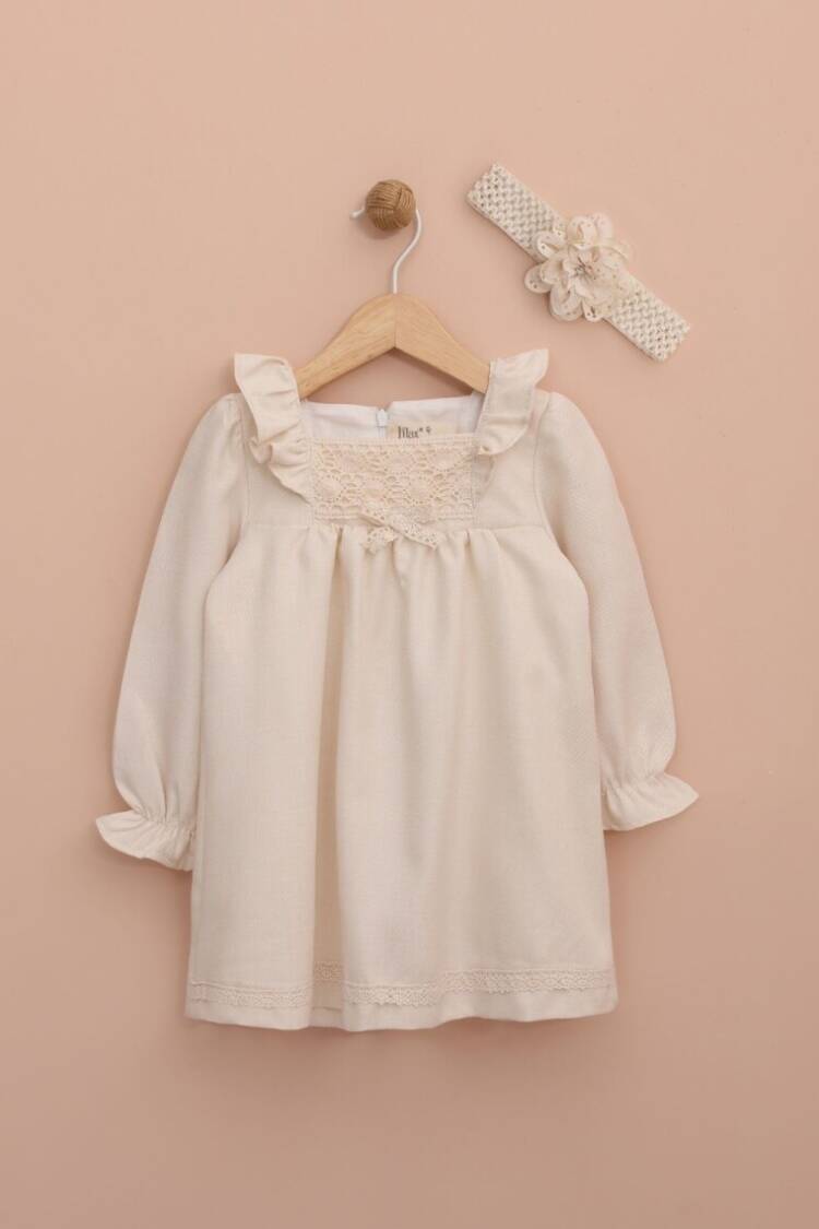Baby Dress - Toptan Kız Bebek Bandanalı Elbise 6-18M 1049-6533 - Brand: Lilax - Women & Kids, Baby Clothes Wholesale - Globality Store