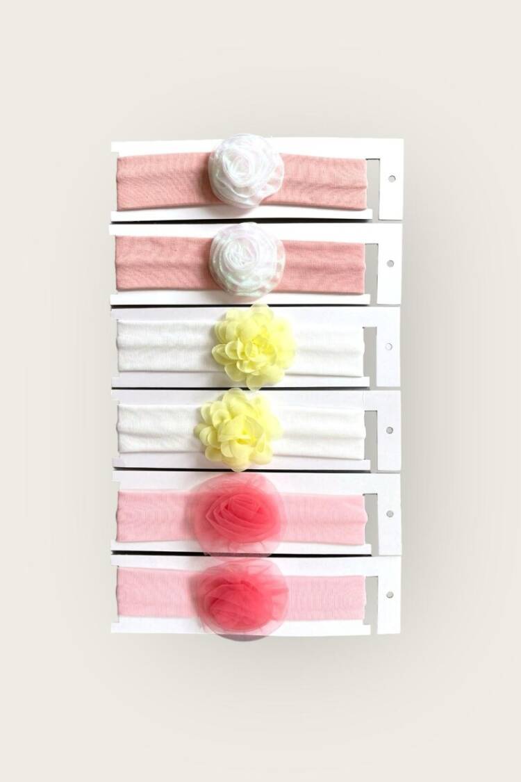 Jewelry and Hair Accessories - Toptan Kız Bebek Çiçekli Bandana 3-12M 2047-1001 - Brand: Algiy Mini - Women & Kids, Baby Clothes Wholesale - Globality Store