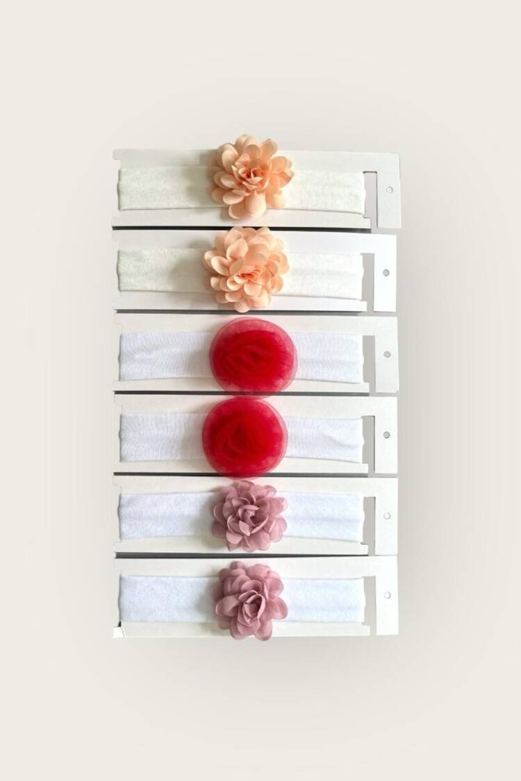 Jewelry and Hair Accessories - Toptan Kız Bebek Çiçekli Bandana 3-12M 2047-1007 - Brand: Algiy Mini - Women & Kids, Baby Clothes Wholesale - Globality Store