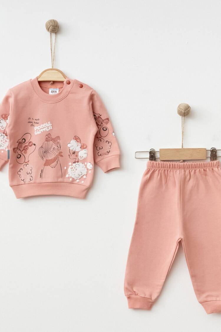 Baby Sets - Toptan Kız Bebek Desenli Eşofman Takımı 3-9M 2017-2367 - Brand: Hoppidik - Women & Kids, Baby Clothes Wholesale - Globality Store