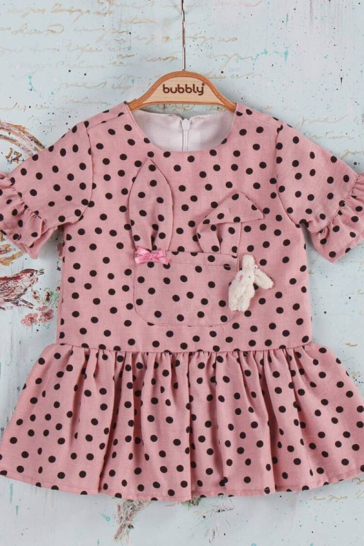 Baby Dress - Toptan Kız Bebek Elbise 6-24M 2035-850 - Brand: Bubbly - Women & Kids, Baby Clothes Wholesale - Globality Store