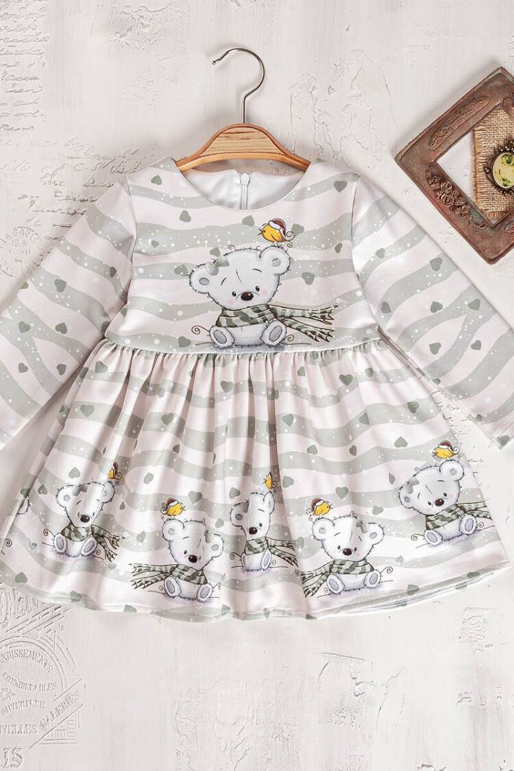 Baby Dress - Toptan Kız Bebek Elbise 9-24M 2023-2393 - Brand: Elayza - Women & Kids, Baby Clothes Wholesale - Globality Store