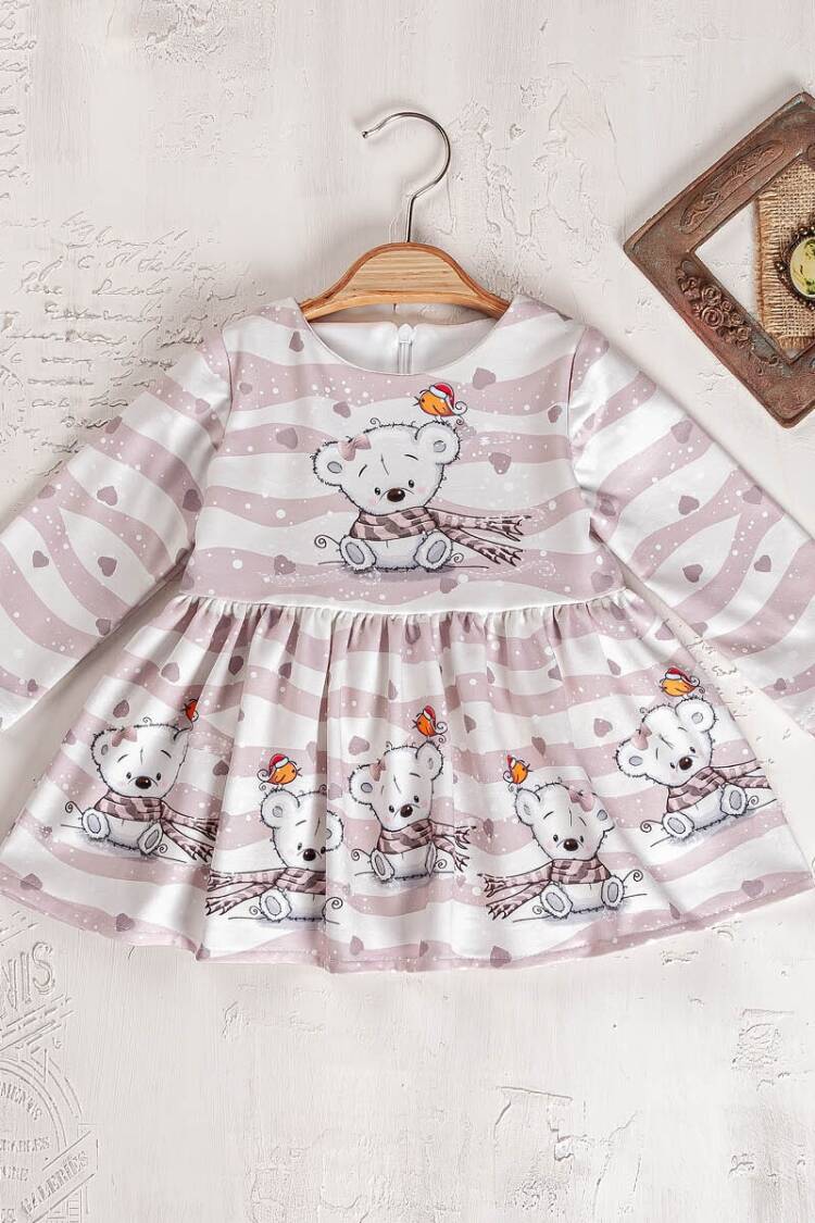 Baby Dress - Toptan Kız Bebek Elbise 9-24M 2023-2393 - Brand: Elayza - Women & Kids, Baby Clothes Wholesale - Globality Store