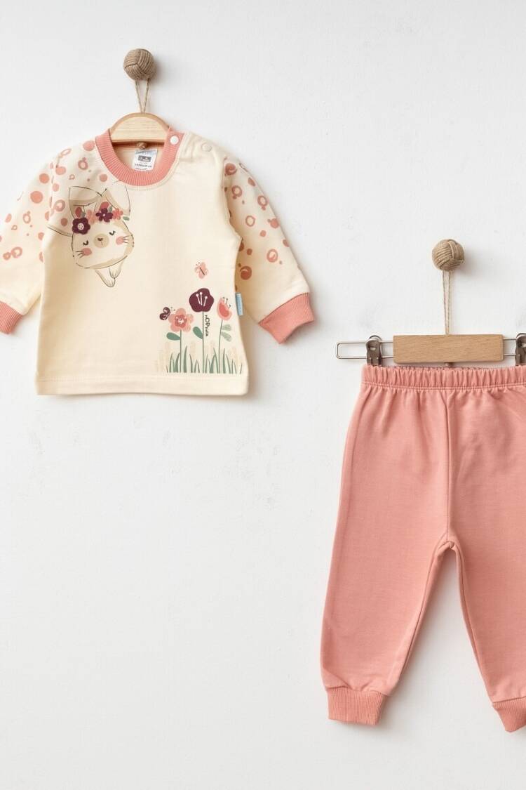 Baby Sets - Toptan Kız Bebek Eşofman Takımı 3-9M 2017-2365 - Brand: Hoppidik - Women & Kids, Baby Clothes Wholesale - Globality Store