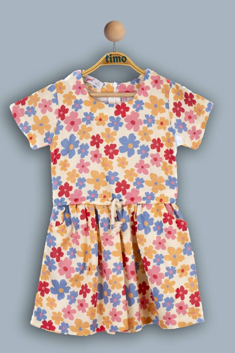 Baby Dress - Toptan Kız Bebek Kısa Kol Elbise 6-24M 1018-TK4DÜ042242571 - Brand: Timo - Women & Kids, Baby Clothes Wholesale - Globality Store