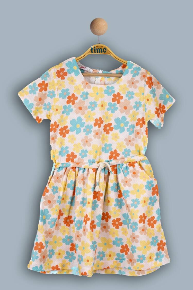 Baby Dress - Toptan Kız Bebek Kısa Kol Elbise 6-24M 1018-TK4DÜ042242571 - Brand: Timo - Women & Kids, Baby Clothes Wholesale - Globality Store
